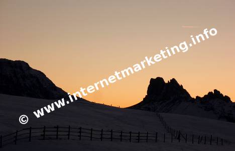 Tramonto al Rifugio del Sassopiatto (Foto: Volker).