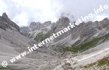 Blick vom Grasleitenpass (2.601 m) ins Vajolettal im Rosengarten (Foto: R. Jakubowski).