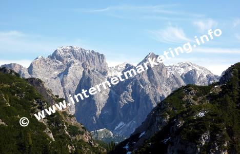 Blick vom Nigglberg im Schlerngebiet auf den Rosengarten (Foto: Volker).