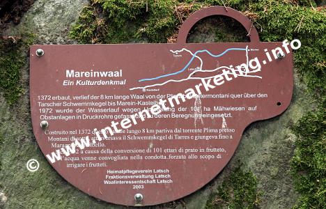 Hinweisschild zum Mareinwaal (Foto: R. Jakubowski).