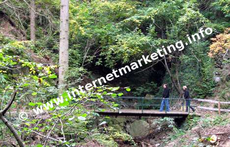 Brücke über einen Graben am Riffianer Waalweg.