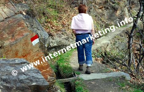 Stabener Waalweg mit Markierung (Foto: R. Jakubowski).